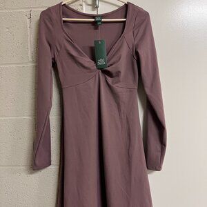 New with  tags Wild Fable long sleeve twist front mini knit dress size medium